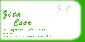 zita csor business card